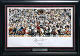Michael Jordan Autographed Framed 24x36 'The Last Shot 6.6 Second' Photo Illustration Chicago Bulls UDA Holo #BAM131601