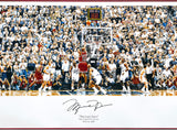 Michael Jordan Autographed Framed 24x36 'The Last Shot 6.6 Second' Photo Illustration Chicago Bulls UDA Holo #BAM131601