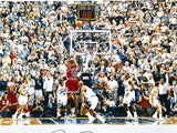 Michael Jordan Autographed Framed 24x36 'The Last Shot 6.6 Second' Photo Illustration Chicago Bulls UDA Holo #BAM131601