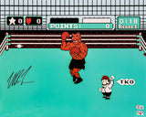 Mike Tyson Autographed 16x20 Photo Punch-Out In Black Beckett BAS Stock #207571