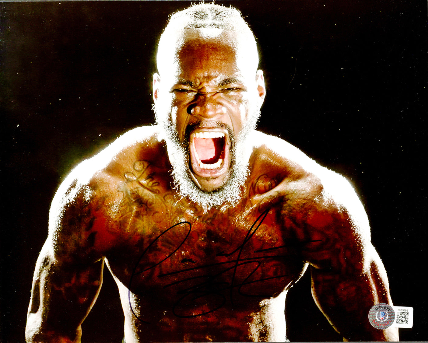 Deontay Wilder Autographed 8x10 Photo Beckett BAS QR #BH29168