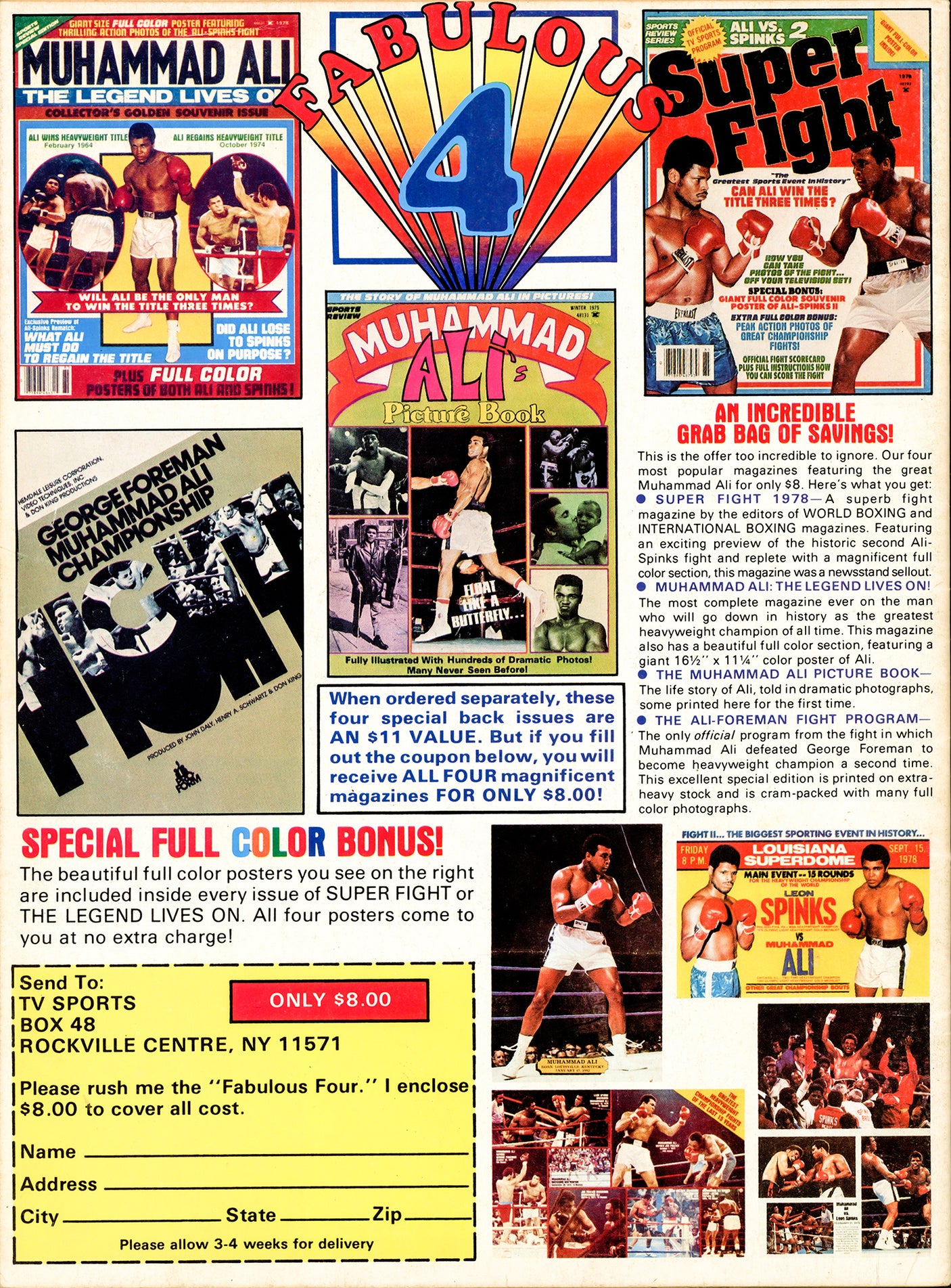 Sugar Ray Leonard & Earnie Shavers Autographed Big Book of Boxing Magazine Beckett BAS #BH29309