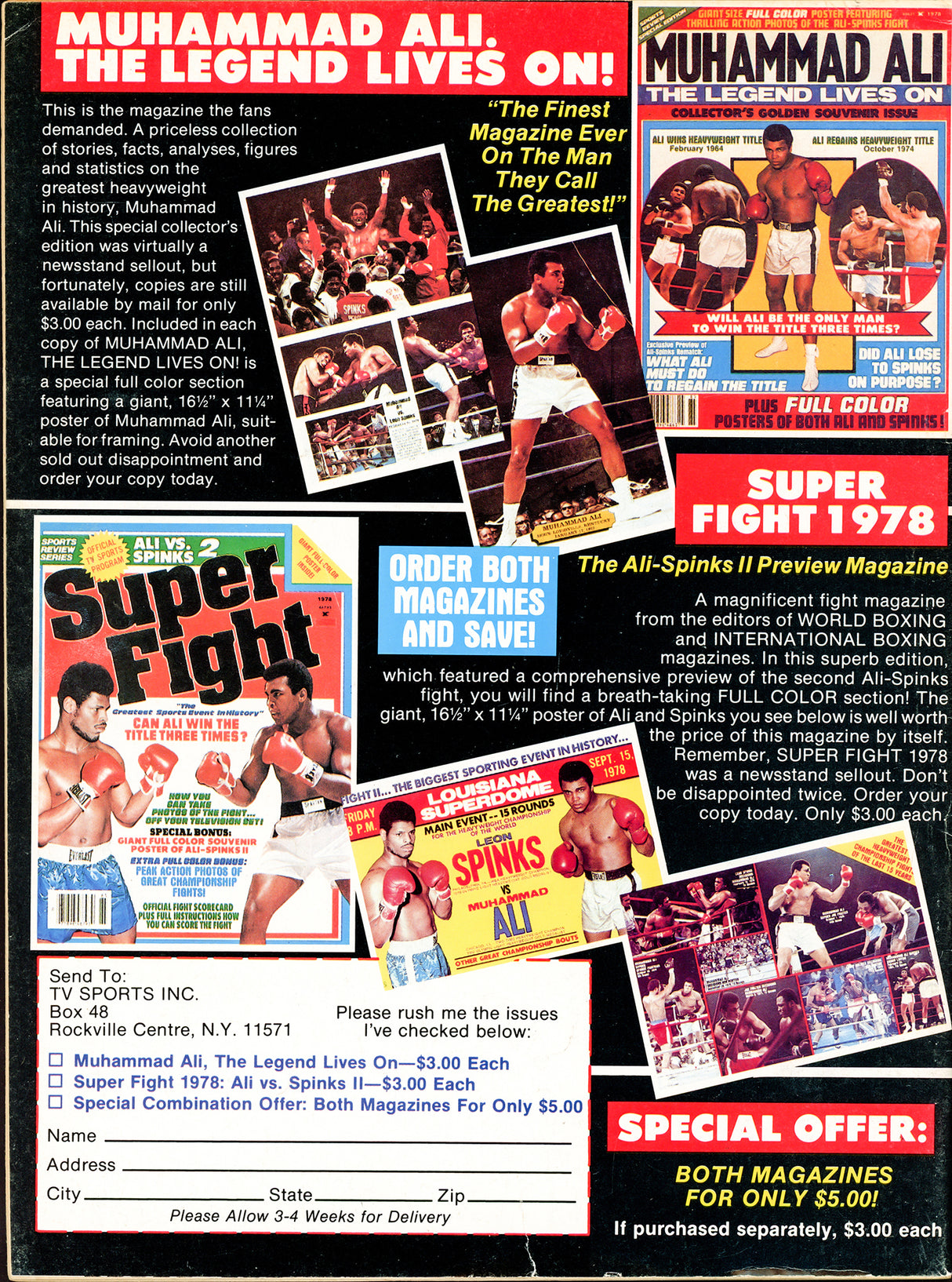 Wilfredo Gomez & Gerry Cooney Autographed International Boxing Magazine Beckett BAS #BH29305