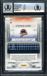 Stephen Curry Autographed 2009-10 Panini Prestige Rookie Card #207 Golden State Warriors BGS 9 Auto Grade Gem Mint 10 Beckett BAS #15816114