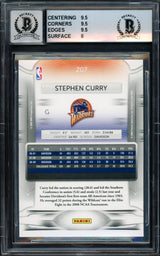 Stephen Curry Autographed 2009-10 Panini Prestige Rookie Card #207 Golden State Warriors BGS 9 Auto Grade Gem Mint 10 Beckett BAS #15816111