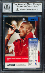 Shaquille O'Neal Autographed 1992-93 Skybox Rookie Card #382 Orlando Magic Auto Grade Gem Mint 10 Beckett BAS Stock #220147