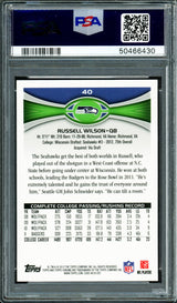 Russell Wilson Autographed 2012 Topps Chrome Rookie Card #40A Seattle Seahawks PSA 8 Auto Grade Gem Mint 10 PSA/DNA Stock #260158