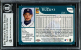 Ichiro Suzuki Autographed 2001 Topps Chrome Traded Rookie Card #T266 Seattle Mariners Beckett BAS Stock #220240
