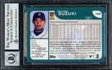 Ichiro Suzuki Autographed 2001 Topps Home Team Advantage Rookie Card #726 Seattle Mariners Auto Grade Gem Mint 10 Beckett BAS Stock #220241