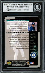 Ichiro Suzuki Autographed 2001 Upper Deck MVP Rookie Card #60 Seattle Mariners Beckett BAS Stock #220242