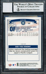Ichiro Suzuki Autographed 2002 Fleer Card #242 Seattle Mariners Auto Grade Gem Mint 10 Beckett BAS Stock #220248