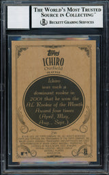 Ichiro Suzuki Autographed 2002 Topps 206 Card #256B Seattle Mariners Auto Grade Gem Mint 10 Beckett BAS Stock #220252