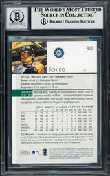 Ichiro Suzuki Autographed 2003 Topps Gallery Card #30 Seattle Mariners Auto Grade Gem Mint 10 Beckett BAS Stock #220262