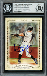 Ichiro Suzuki Autographed 2009 Topps Allen & Ginter Card #AGHS14 Seattle Mariners Beckett BAS Stock #220269