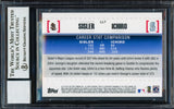 Ichiro Suzuki Autographed 2009 Topps Legendary Lineage Card #LL7 Seattle Mariners Auto Grade Gem Mint 10 With George Sisler Beckett BAS Stock #220270