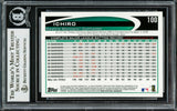 Ichiro Suzuki Autographed 2012 Topps Chrome Card #100 Seattle Mariners Beckett BAS Stock #220275