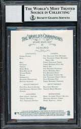 Ichiro Suzuki Autographed 2017 Topps Allen & Ginter Foil Card #83 Seattle Mariners Auto Grade Gem Mint 10 Beckett BAS Stock #220283