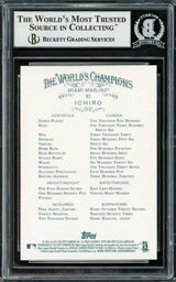 Ichiro Suzuki Autographed 2017 Topps Allen & Ginter X Card #83 Seattle Mariners Beckett BAS Stock #220285