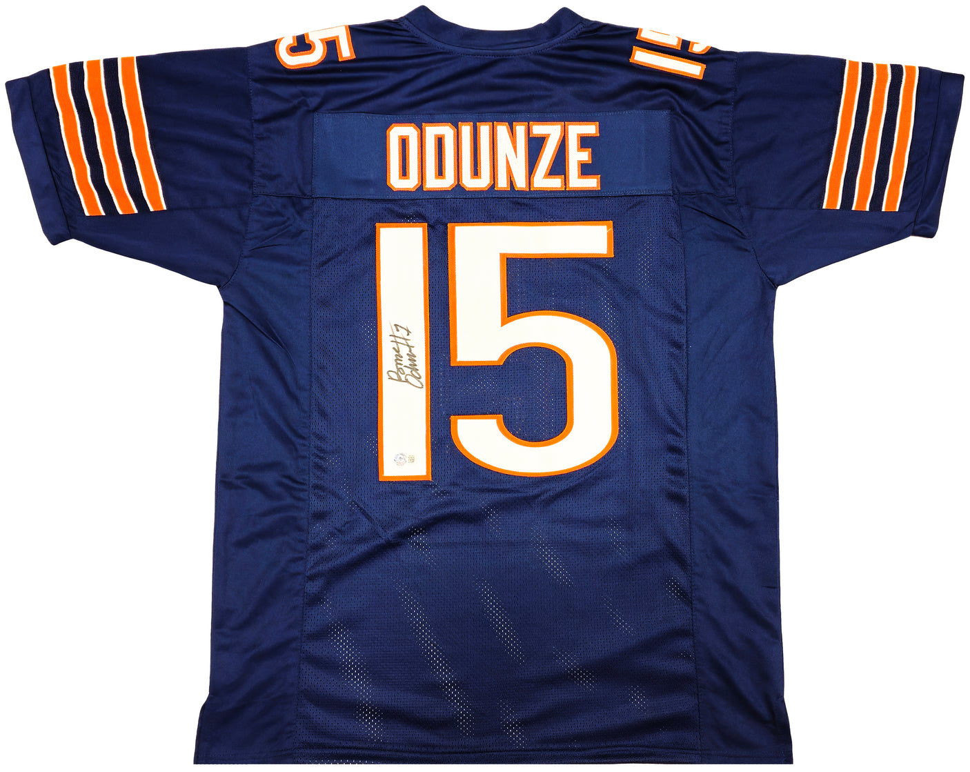 Chicago Bears Rome Odunze Autographed Blue Jersey Beckett BAS Witness Stock #233882