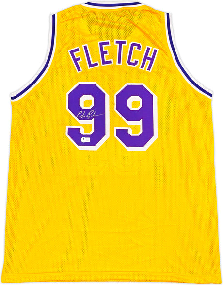 Fletch Chevy Chase Autographed Yellow Jersey Beckett BAS Witness Stock #233717