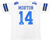 Dallas Cowboys Craig Morton Autographed White & Blue Jersey Beckett BAS QR Stock #233738