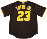 San Diego Padres Fernando Tatis Jr. Autographed Brown Nike Jersey Size L Beckett BAS Witness Stock #207926