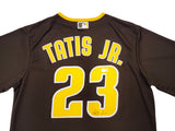 San Diego Padres Fernando Tatis Jr. Autographed Brown Nike Jersey Size L Beckett BAS Witness Stock #207926