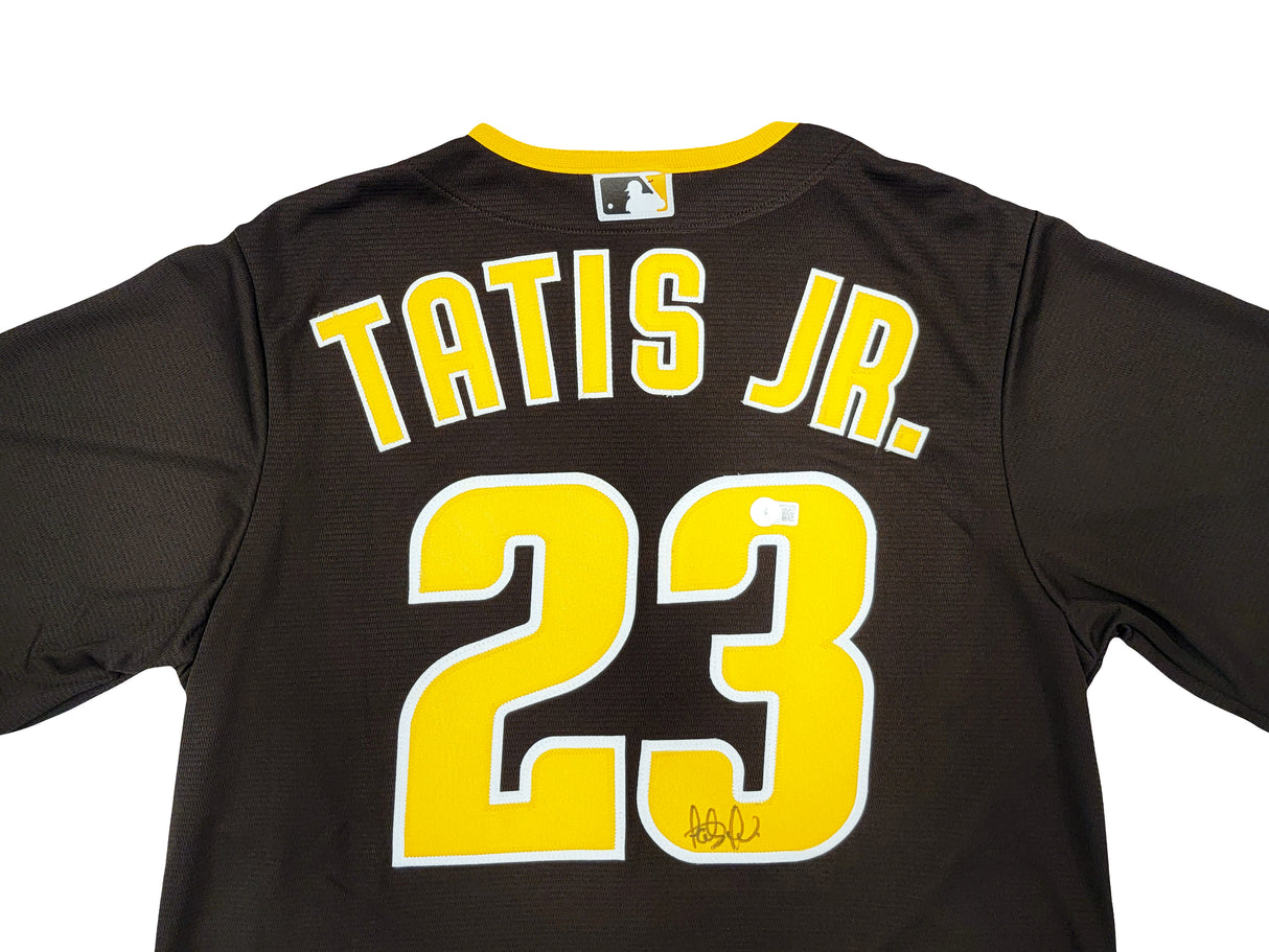 San Diego Padres Fernando Tatis Jr. Autographed Brown Nike Jersey Size M Beckett BAS Witness Stock #207925