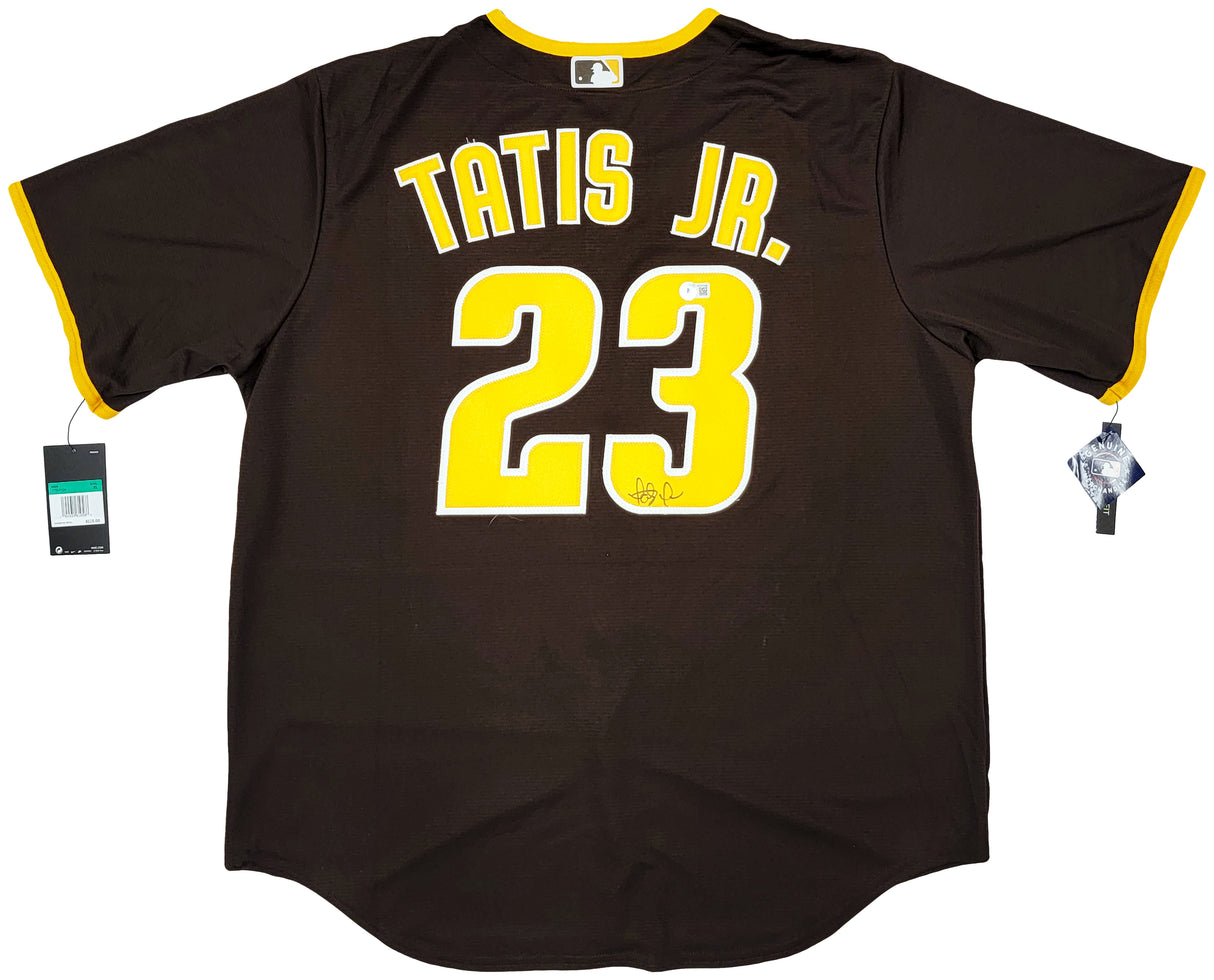 San Diego Padres Fernando Tatis Jr. Autographed Brown Nike Jersey Size XL Beckett BAS Witness Stock #207927