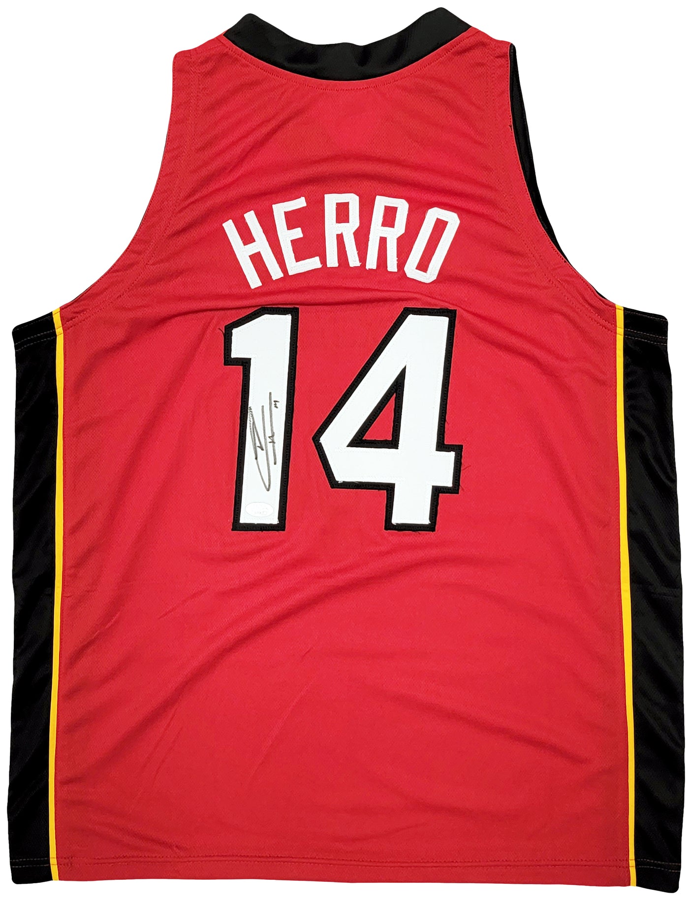 Miami Heat Tyler Herro Autographed Red Jersey JSA Stock #207953