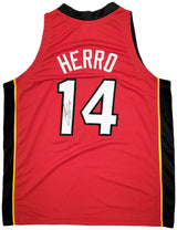 Miami Heat Tyler Herro Autographed Red Jersey JSA Stock #207953