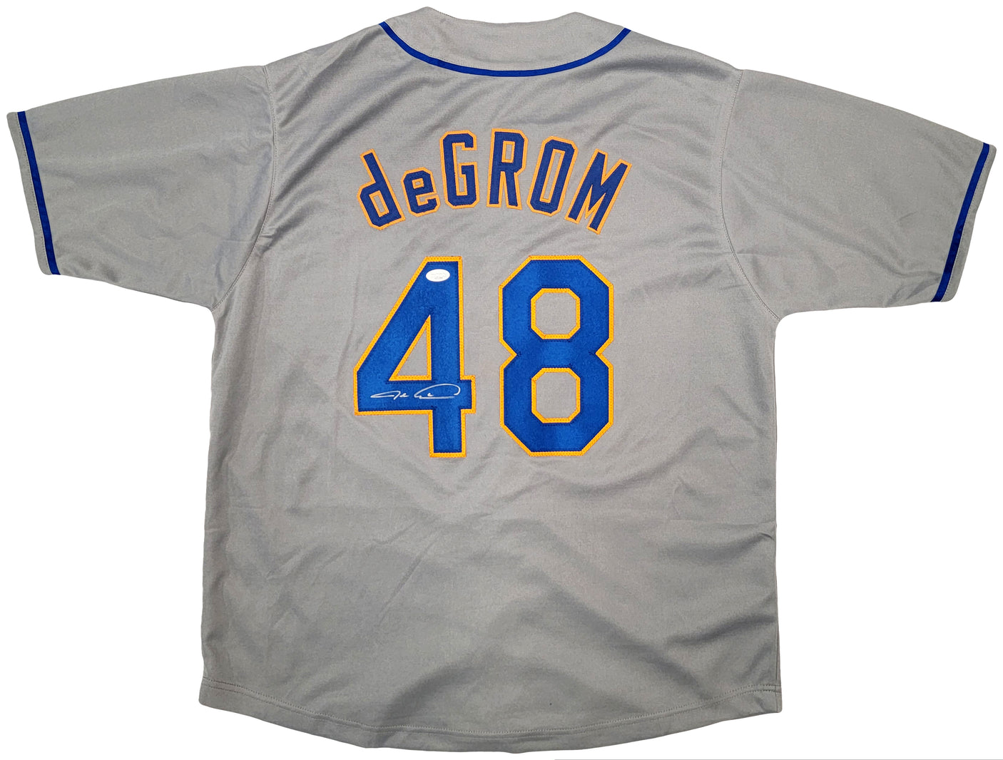 New York Mets Jacob deGrom Autographed Gray Jersey JSA Stock #208150
