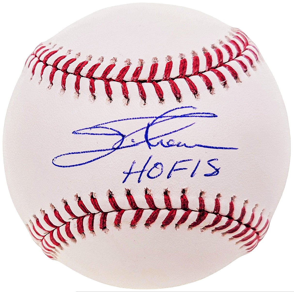 Jim Thome Autographed Official MLB Baseball Cleveland Indians "HOF 18" Beckett BAS Witness Stock #207969