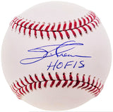 Jim Thome Autographed Official MLB Baseball Cleveland Indians "HOF 18" Beckett BAS Witness Stock #207969