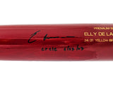 Elly De La Cruz Autographed Red B45 Player Model Bat Cincinnati Reds "Cycle 6/23/23" Beckett BAS Witness Stock #220218