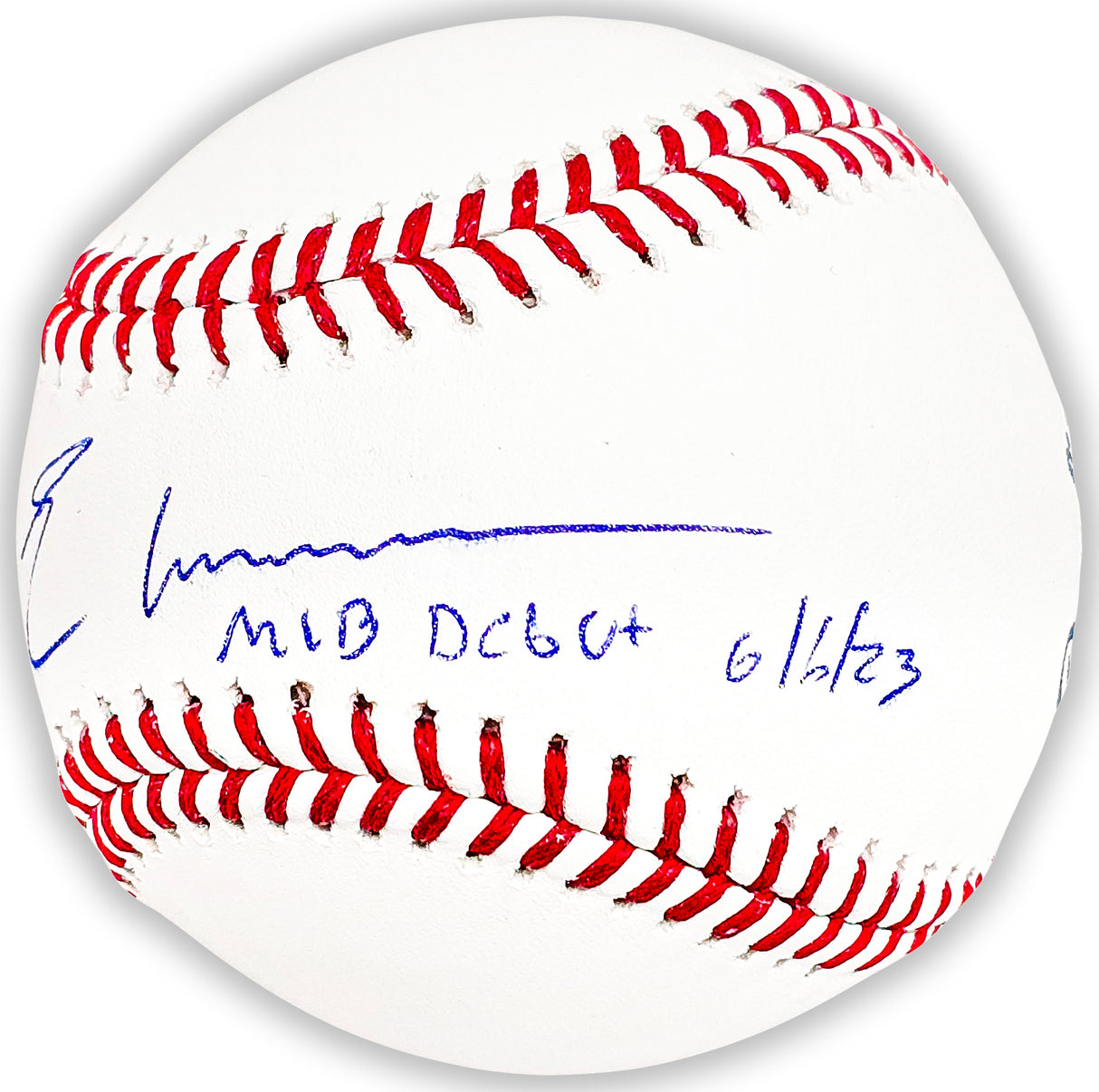 Elly De La Cruz Autographed Official MLB Baseball Cincinnati Reds "MLB Debut 6/6/23" Beckett BAS Witness Stock #220355