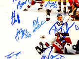 1980 USA Olympics Hockey Miracle On Ice Team Signed Autographed 16x20 Photo "Do You Believe In Miracles?!" With 19 Signatures Including Jim Craig & Mike Eruzione Beckett BAS Witness Stock #220106