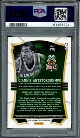 Giannis Antetokounmpo Autographed 2013 Panini Select Rookie Card #178 Milwaukee Bucks PSA 8 Auto Grade Gem Mint 10 "Greek Freak" PSA/DNA #61185324