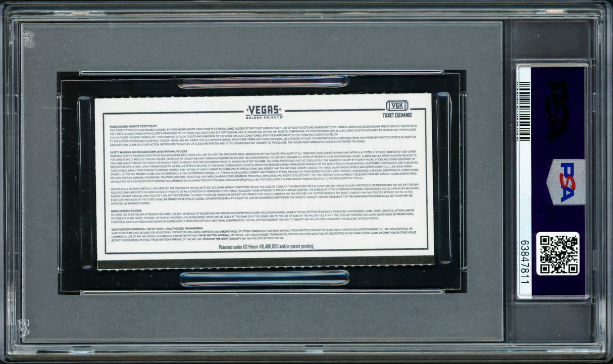 Ryan Donato Autographed Seattle Kraken Inaugural First Game Ticket PSA 9 Auto Grade Gem Mint 10 "1st Kraken Goal 10/12/21" Highest Graded PSA/DNA #63847811