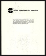 Neil Armstrong Autographed 8x10 Photo Apollo 11 "To The Irving Miller Family" Beckett BAS #A72877