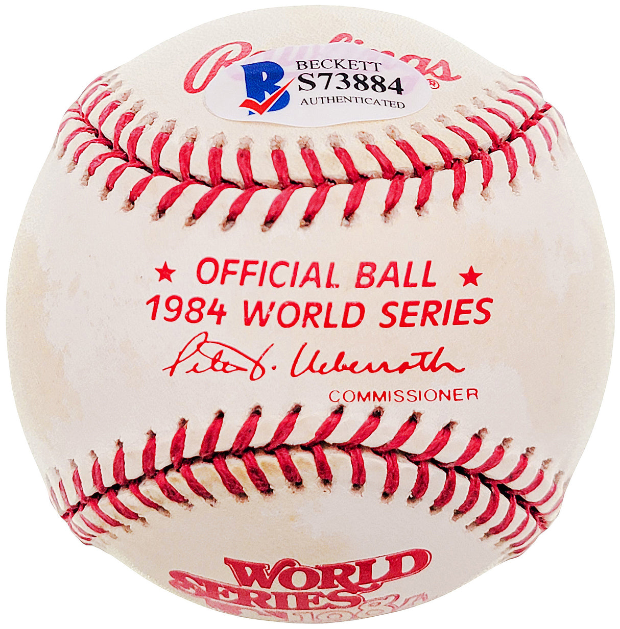 Dick Williams Autographed Official 1984 World Series Logo Baseball Oakland A's Beckett BAS #S73884