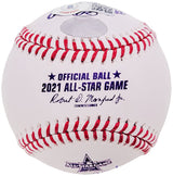 Walker Buehler Autographed Official 2021 All Star Game Logo Baseball Los Angeles Dodgers Beckett BAS QR #WL26615