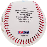 Harmon Killebrew Autographed Official Statball Logo Baseball Minnesota Twins PSA/DNA #S65620