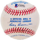 Tommy Tom Henrich Autographed Official AL Baseball New York Yankees "Old Reliable" Beckett BAS #F26981