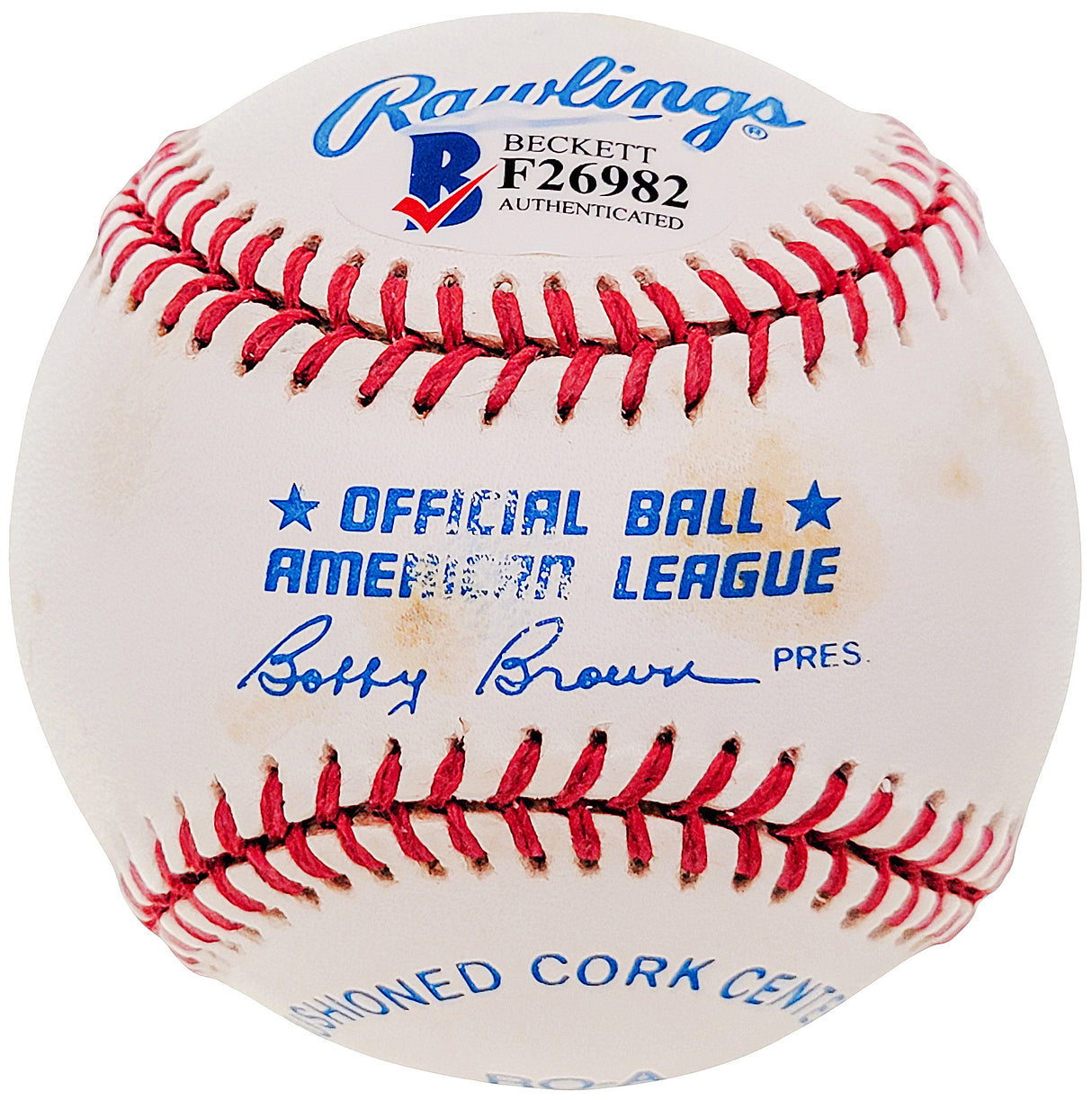 Tommy Tom Henrich Autographed Official AL Baseball New York Yankees "Old Reliable" Beckett BAS #F26982