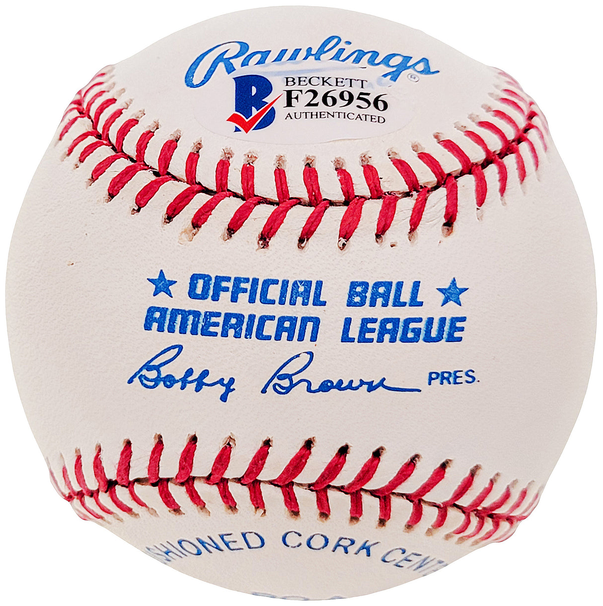 Tommy Tom Henrich Autographed Official AL Baseball New York Yankees Beckett BAS #F26956