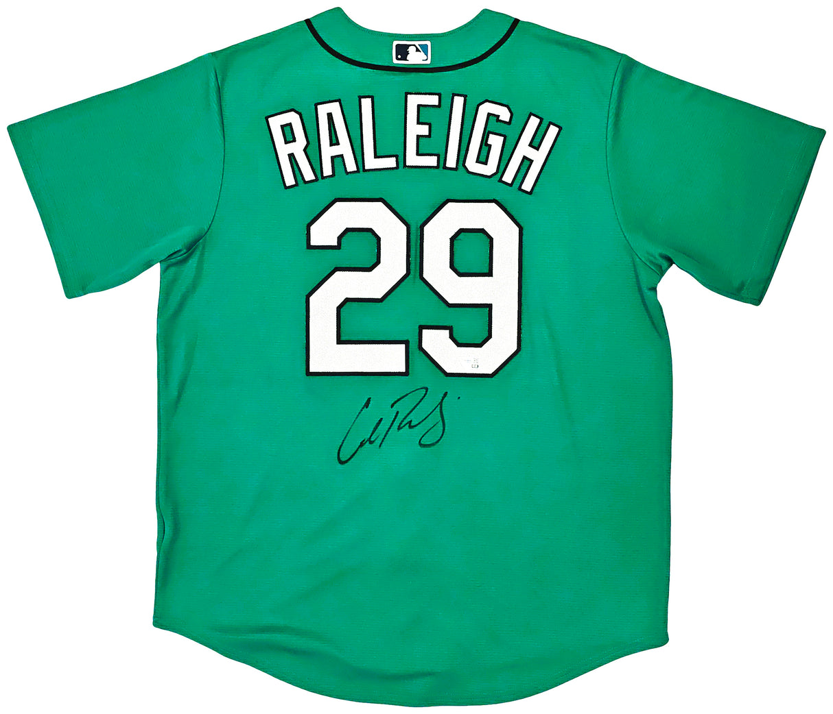 Seattle Mariners Cal Raleigh Autographed Teal Nike Jersey Size L Fanatics Holo Stock #218614