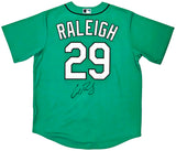 Seattle Mariners Cal Raleigh Autographed Teal Nike Jersey Size L Fanatics Holo Stock #218614