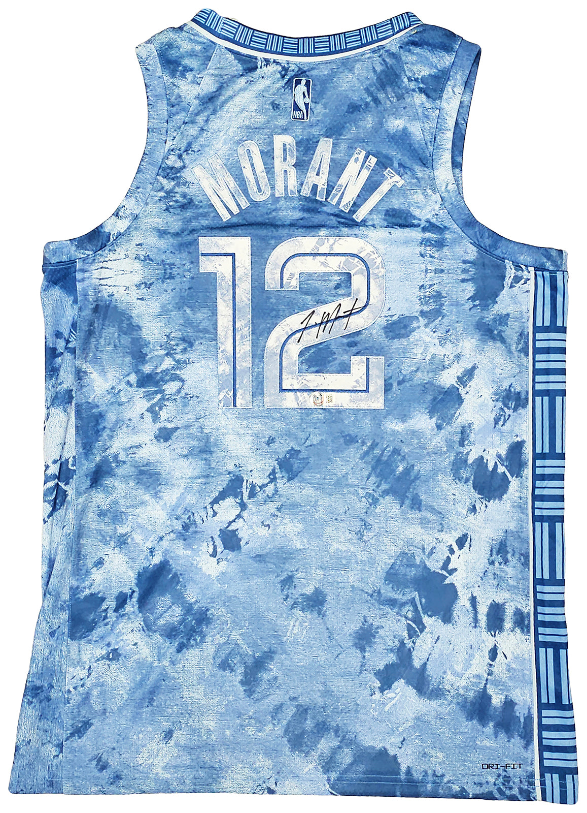 Memphis Grizzlies Ja Morant Autographed Light Blue Jordan Creators In The Paint Select Jersey Size 52 Beckett BAS QR Stock #218584
