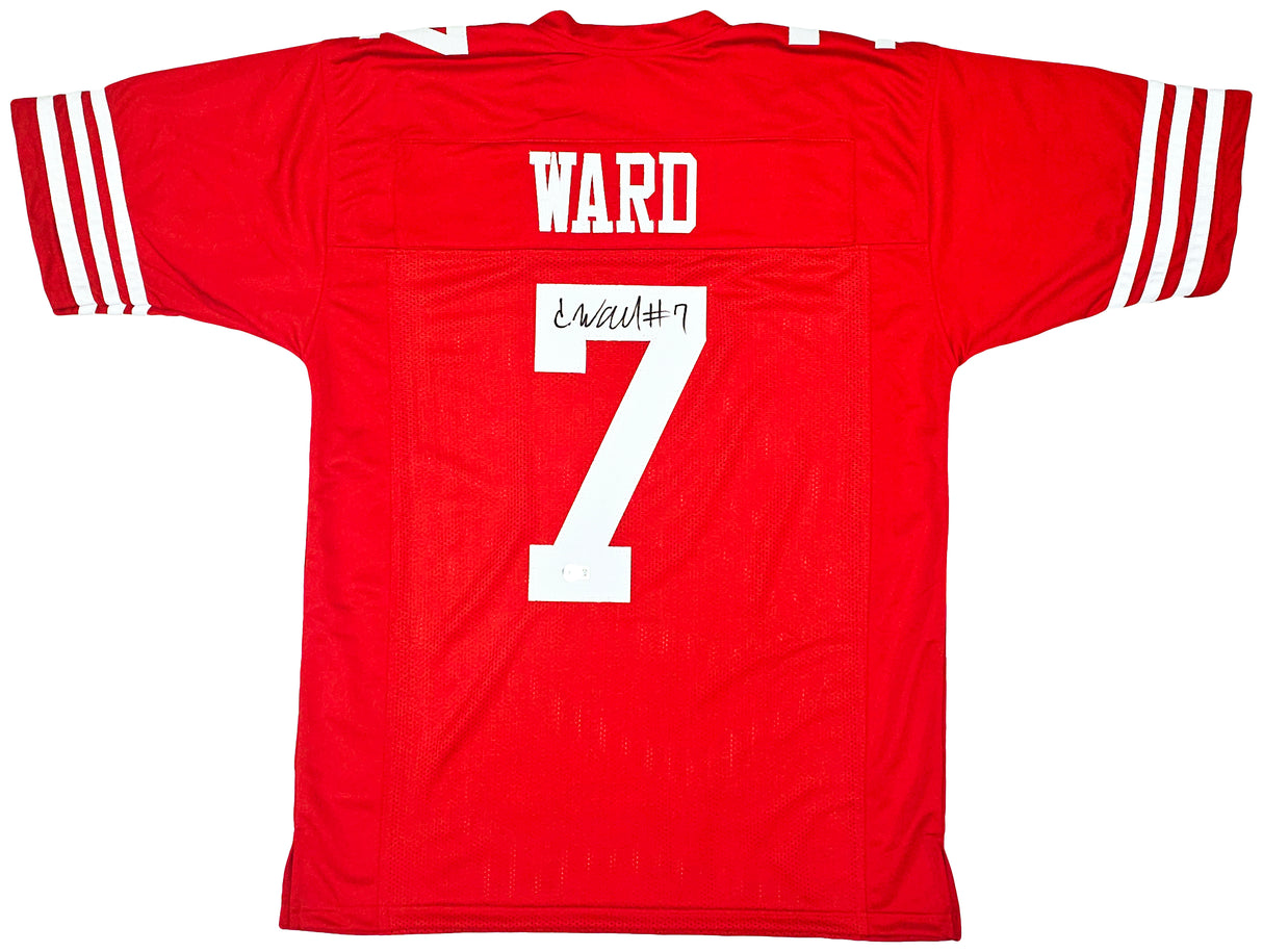 San Francisco 49ers Charvarius Ward Autographed Red Jersey Beckett BAS Witness Stock #218750